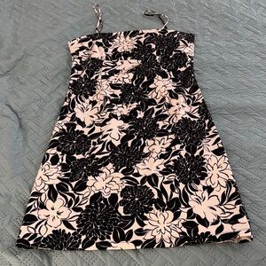 White House Black Market black and white floral dress